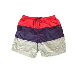 Nautica Mens Swim Trunks Shorts Color Block Drawstring Casual Beach‎ Pool XL